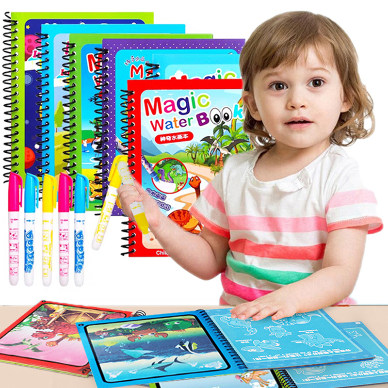 Reusable Water Magic Coloring Book - Montessori Đồ Chơi Có Thể Tái