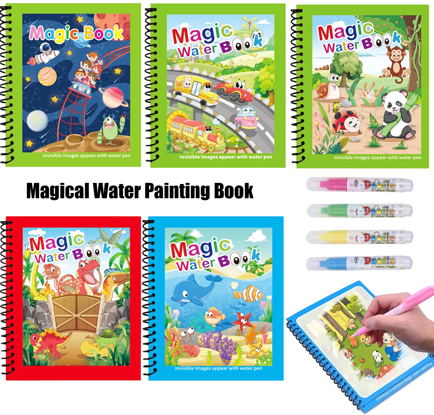 Reusable Water Magic Coloring Book - 1 Chiếc Ma Thuật Sách Nước