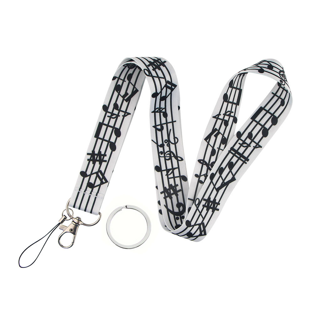 Blank Sheet Music Notebook - Musical Notes Lanyards for Keys Neck