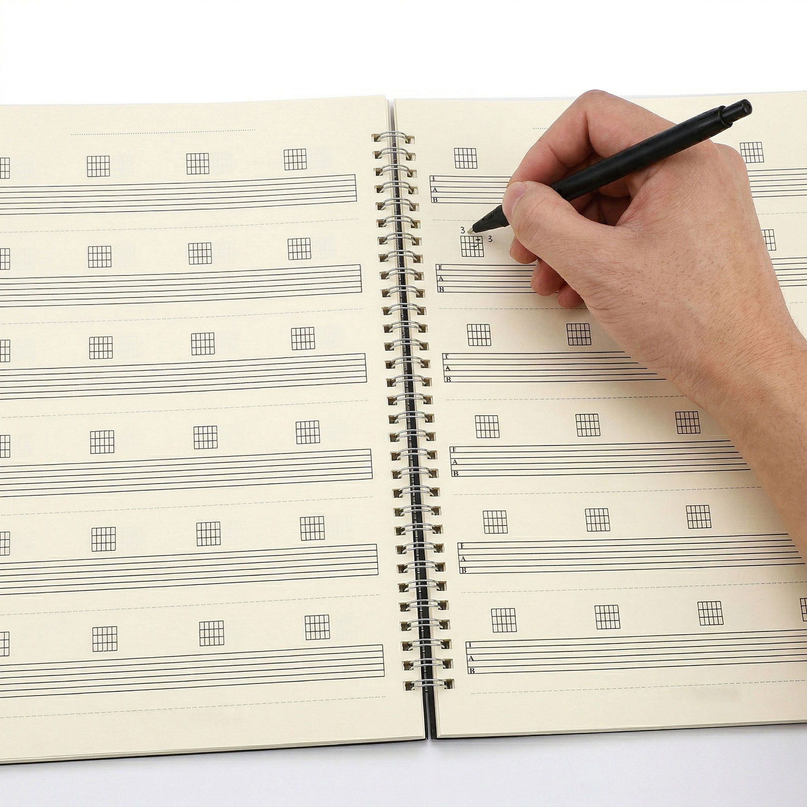 Blank Sheet Music Notebook - 2Pcs Guitar Manuscript Notebook 6 String