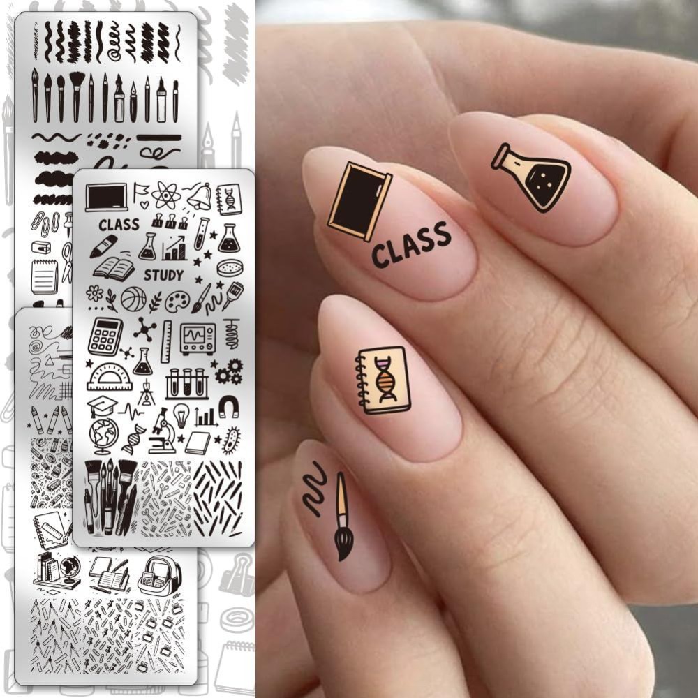 3pcs Stationery Nail Stamping  - đánh giá và giá Stationery Books