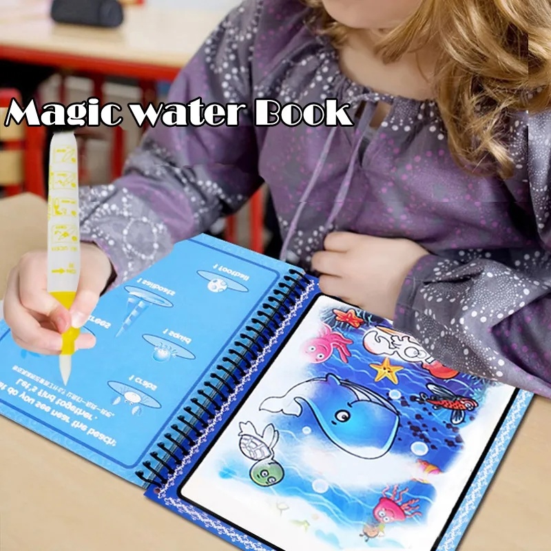Kids Montessori Toys Reusable  - đánh giá và giá Reusable Water Magic Coloring Book