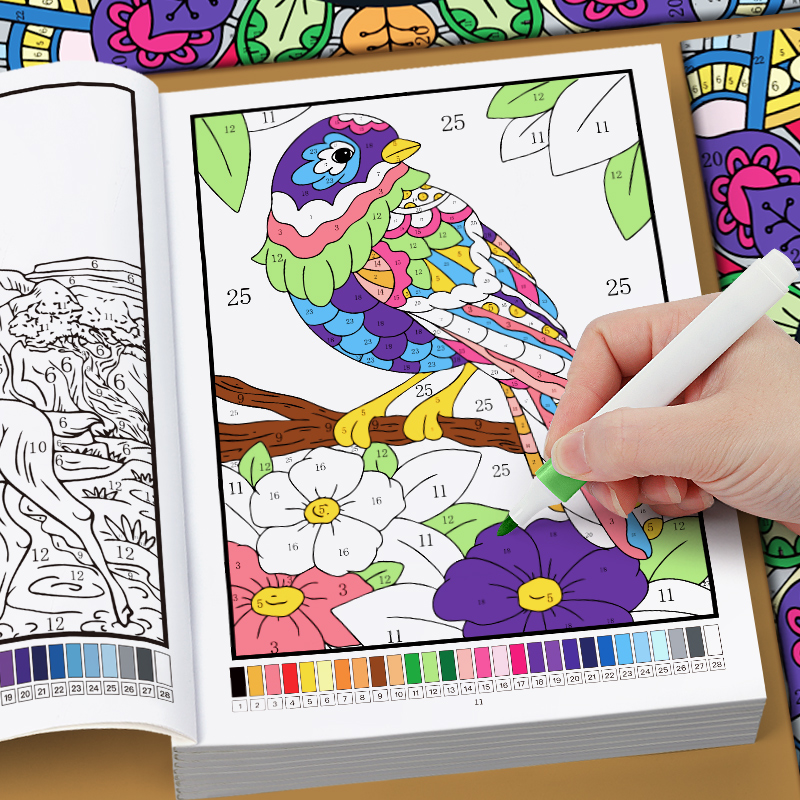 Color by Number for Adults Col - đánh giá và giá Adult Coloring Book Stress Relief