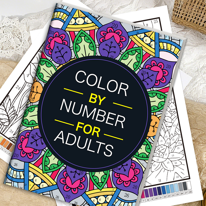 Color by Number for Adults Col - đánh giá và giá Adult Coloring Book Stress Relief