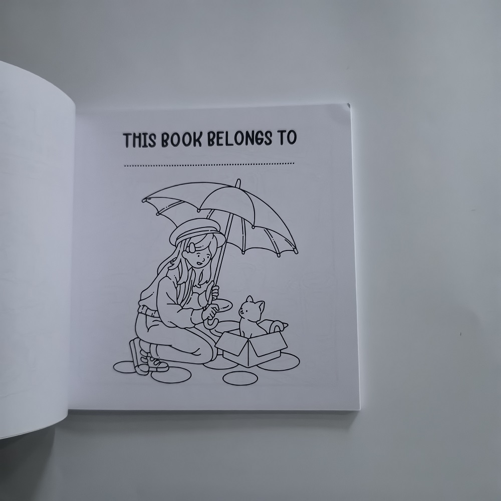 Cat & Girl Cute Easy Coloring  - đánh giá và giá Adult Coloring Book Stress Relief