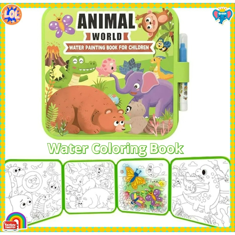 Magic Water Coloring Book Set  - đánh giá và giá Reusable Water Magic Coloring Book