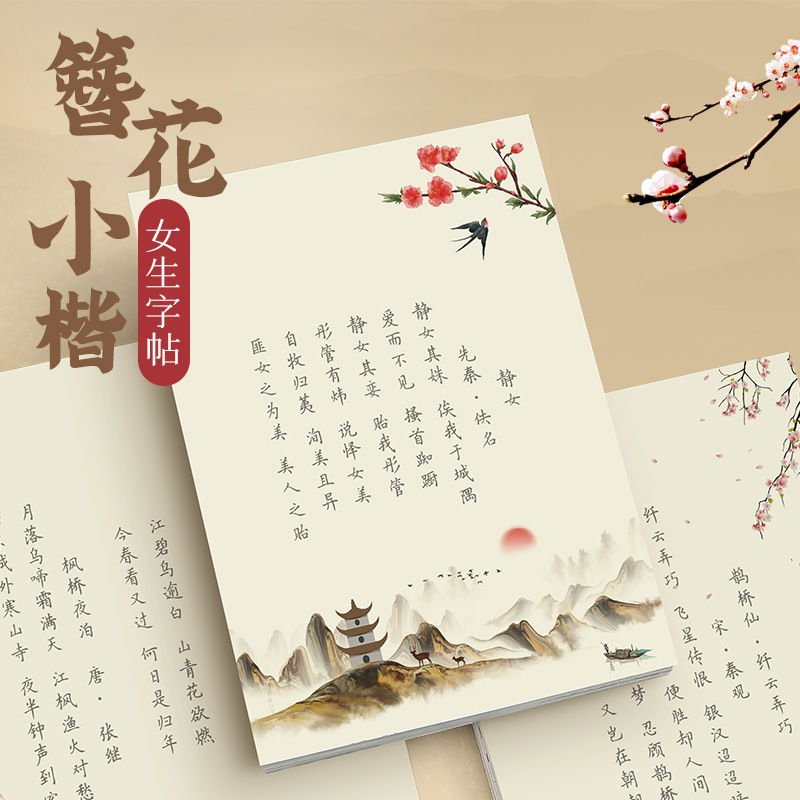 Hairpin Flower Small Kai Calli - đánh giá và giá Chinese Calligraphy Practice Book