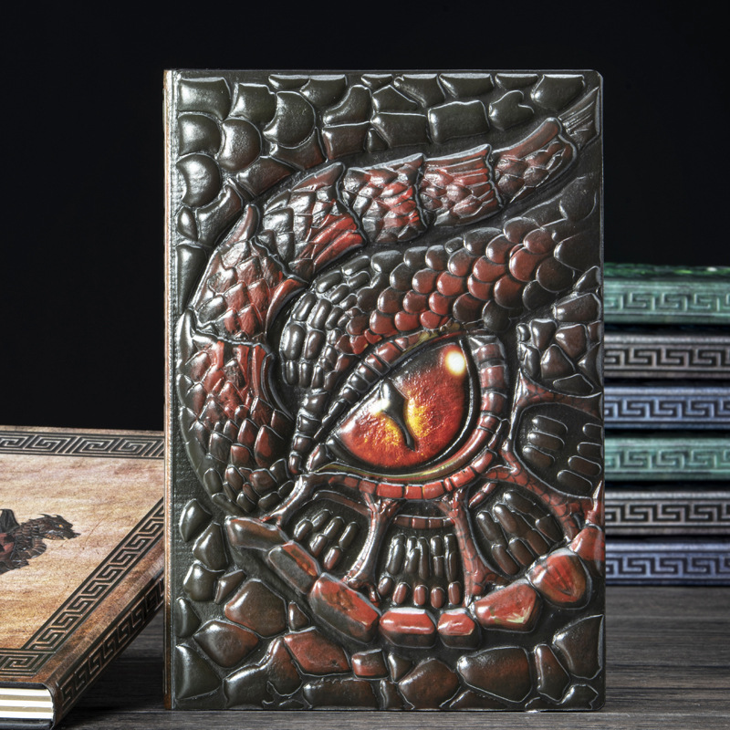 A5 Vintage Dragon Embossed Lea - đánh giá và giá Vintage Leather Journal Notebook