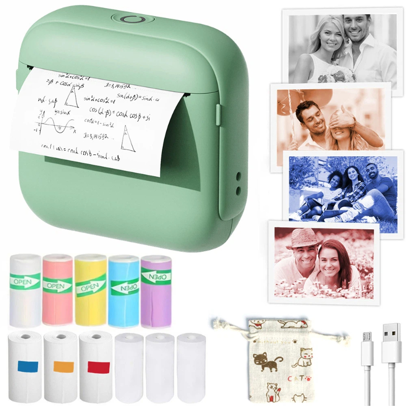 Mini Pocket Bluetooth Inkless  - đánh giá và giá Mini Pocket Thermal Printer Paper Roll