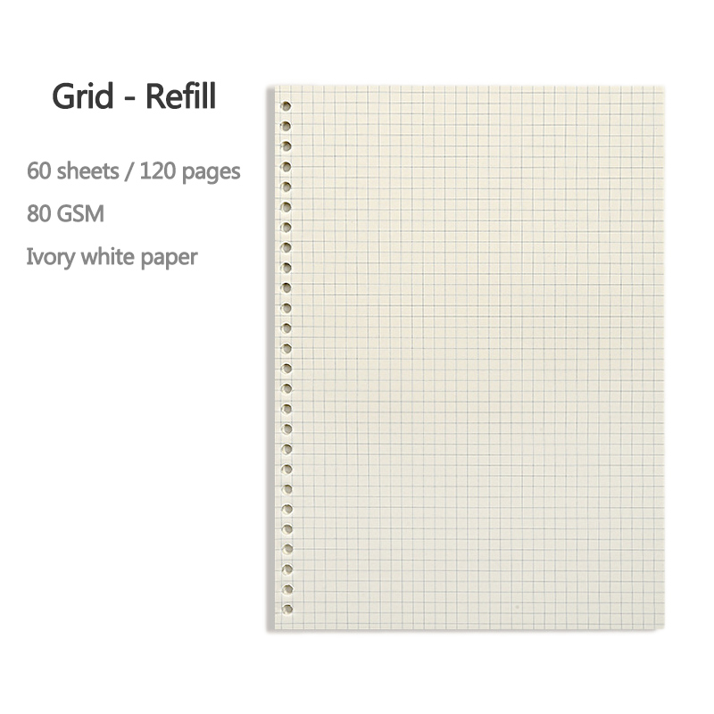A5 B5 20 Lỗ Rời Lá Xách Tay Đổ - đánh giá và giá A5 Spiral Dotted Grid Notebook