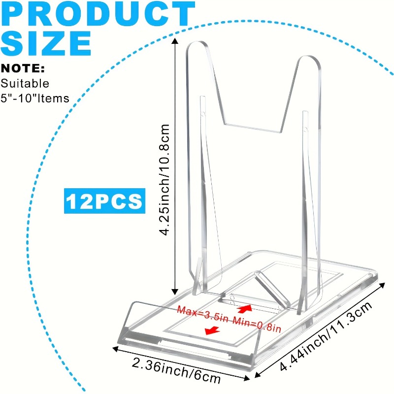 12pcs 5/ Clear Acrylic Display - đánh giá và giá Clear Acrylic Book Stand Holder