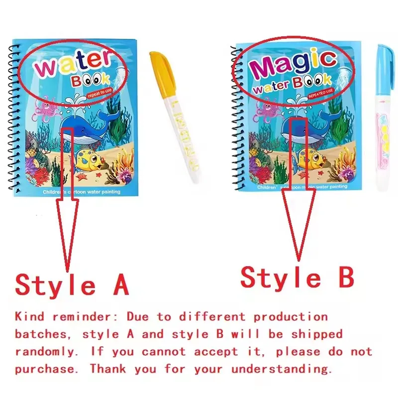 1 Book+1 Pen Reusable Magic Co - đánh giá và giá Reusable Water Magic Coloring Book