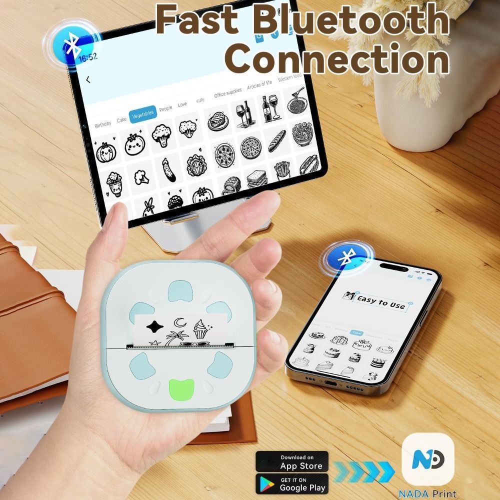 Mini Sticker Printer Inkless P - đánh giá và giá Mini Pocket Thermal Printer Paper Roll