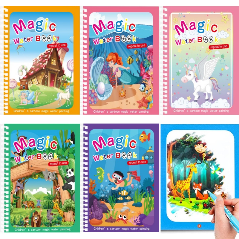 Children's Magic Water Drawing - đánh giá và giá Reusable Water Magic Coloring Book